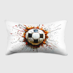 Подушка-антистресс Футбольный мяч на белом, цвет: 3D-принт