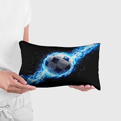 Подушка-антистресс Футбольный мяч в синем пламени, цвет: 3D-принт — фото 2