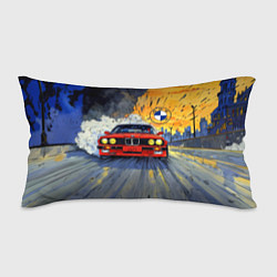 Подушка-антистресс Красная BMW на скорости, цвет: 3D-принт