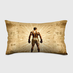 Подушка-антистресс Боксер на бежевом, цвет: 3D-принт