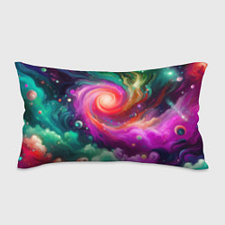 Подушка-антистресс Космическая неоновая фантазия - нейроарт, цвет: 3D-принт