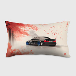 Подушка-антистресс Черная БМВ и сакура, цвет: 3D-принт