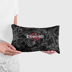 Подушка-антистресс Кукрыниксы логотип на фоне гитар, цвет: 3D-принт — фото 2