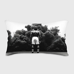 Подушка-антистресс Мухаммед Али в черном дыму, цвет: 3D-принт
