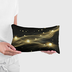 Подушка-антистресс Золотистый свет на черной текстуре, цвет: 3D-принт — фото 2