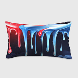 Подушка-антистресс Синие и красные слизи текстура