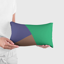 Подушка-антистресс Триада зелёный фиолетовый и коричневый геометричны, цвет: 3D-принт — фото 2
