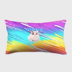 Подушка-антистресс Inzoi кошечка на радужном фоне