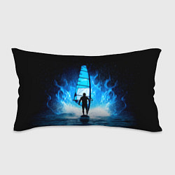 Подушка-антистресс Виндсерфер в синем пламени