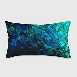 Подушка-антистресс Абстракция - blue-green paint spill