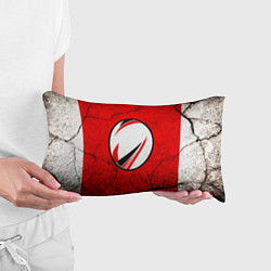 Подушка-антистресс Красно-белый мяч для регби, цвет: 3D-принт — фото 2