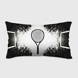 Подушка-антистресс Теннисная ракетка в черно-белом, цвет: 3D-принт