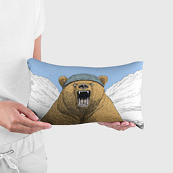 Подушка-антистресс Злой орущий медведь, цвет: 3D-принт — фото 2