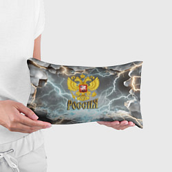 Подушка-антистресс Россия - герб и молнии, цвет: 3D-принт — фото 2