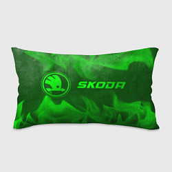 Подушка-антистресс Skoda - green gradient по-горизонтали, цвет: 3D-принт