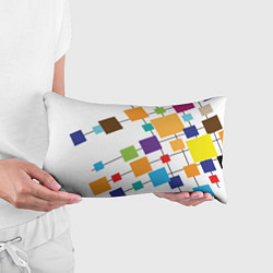 Подушка-антистресс Разноцветные квадраты, цвет: 3D-принт — фото 2