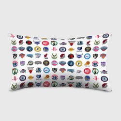 Подушка-антистресс Команды НБА на белом фоне, цвет: 3D-принт