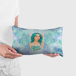 Подушка-антистресс Билли Айлиш бирюзовые волосы, цвет: 3D-принт — фото 2