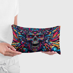 Подушка-антистресс Colorful cyber skull - pattern, цвет: 3D-принт — фото 2
