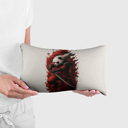 Подушка-антистресс Демоническая панда самурай - нейроарт, цвет: 3D-принт — фото 2