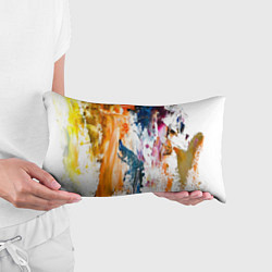 Подушка-антистресс Разноцветные мазки кисти на палитре художника, цвет: 3D-принт — фото 2