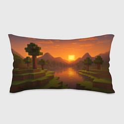 Подушка-антистресс Закат - Minecraft, цвет: 3D-принт