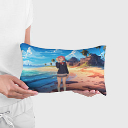 Подушка-антистресс Дандадан Сиратори Айра с ракушкой в руках, цвет: 3D-принт — фото 2