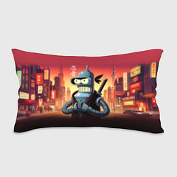 Подушка-антистресс Крутой ниндзя Бендер в ночном городе, цвет: 3D-принт