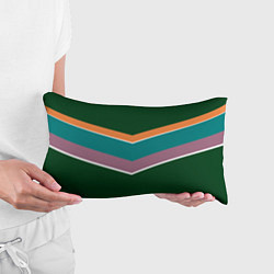 Подушка-антистресс Тёмный зелёный с полосами, цвет: 3D-принт — фото 2