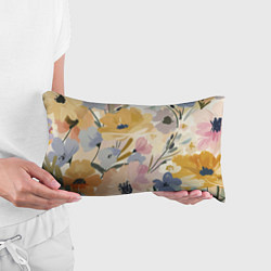 Подушка-антистресс Цветы акварель, цвет: 3D-принт — фото 2