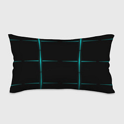 Подушка-антистресс Color black blue stripes, цвет: 3D-принт