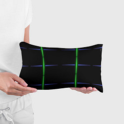 Подушка-антистресс Color black green purple stripes, цвет: 3D-принт — фото 2