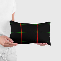 Подушка-антистресс Color black green orange stripes, цвет: 3D-принт — фото 2