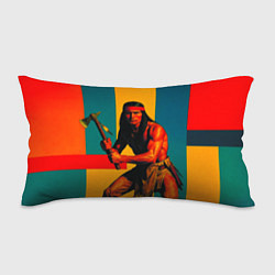 Подушка-антистресс Индеец поп-арт, цвет: 3D-принт