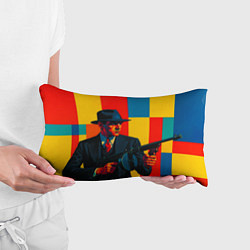 Подушка-антистресс Гангстер поп-арт, цвет: 3D-принт — фото 2