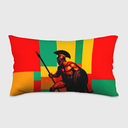 Подушка-антистресс Спартанский воин поп-арт, цвет: 3D-принт