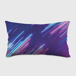 Подушка-антистресс Абстракция бело синие красные полосы, цвет: 3D-принт