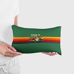 Подушка-антистресс Ретро автобус РАФ-8 поп-арт, цвет: 3D-принт — фото 2