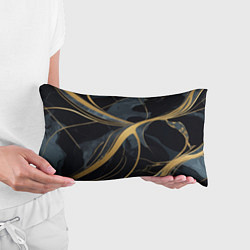 Подушка-антистресс Мраморный узор с золотыми полосками, цвет: 3D-принт — фото 2