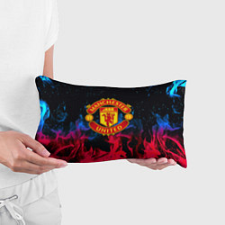Подушка-антистресс Манчестер Юнайтед неоновый огонь, цвет: 3D-принт — фото 2