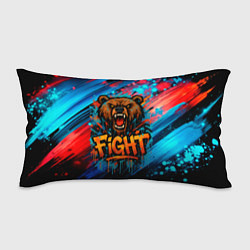 Подушка-антистресс Fight - медведь в краске, цвет: 3D-принт