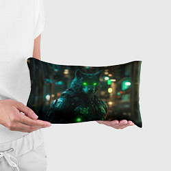 Подушка-антистресс Киберпанк волк, цвет: 3D-принт — фото 2