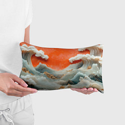 Подушка-антистресс Японский пейзаж абстракция, цвет: 3D-принт — фото 2