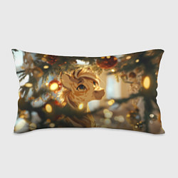 Подушка-антистресс Лошадка любуется елочным шаром, цвет: 3D-принт