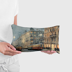 Подушка-антистресс Трамваи в зимнем Санкт-Петербурге, цвет: 3D-принт — фото 2