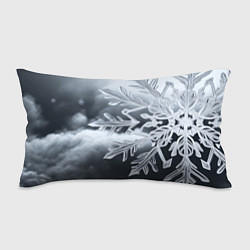 Подушка-антистресс Снежинка на черно белое, цвет: 3D-принт