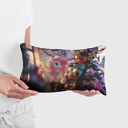 Подушка-антистресс Милая новогодняя лошадка с крыльями, цвет: 3D-принт — фото 2