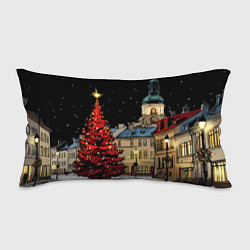 Подушка-антистресс Красная новогодняя елка, цвет: 3D-принт