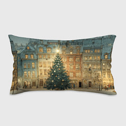 Подушка-антистресс Новогодний старый город, цвет: 3D-принт