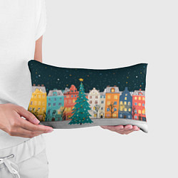 Подушка-антистресс Новогодняя ночь в городе, цвет: 3D-принт — фото 2